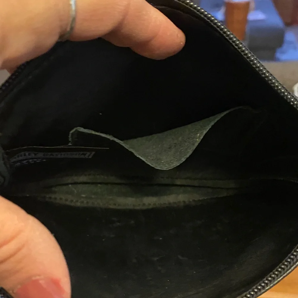 Harley-Davidson Black Leather bag with Silver Accents